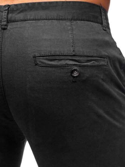 Pantaloni chino na uomo neri Bolf 1146