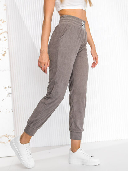 Pantaloni da tuta a righe da donna grigio Bolf W7858