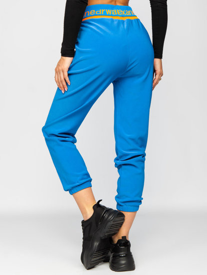 Pantaloni da tuta da donna azzurro Bolf H1007A