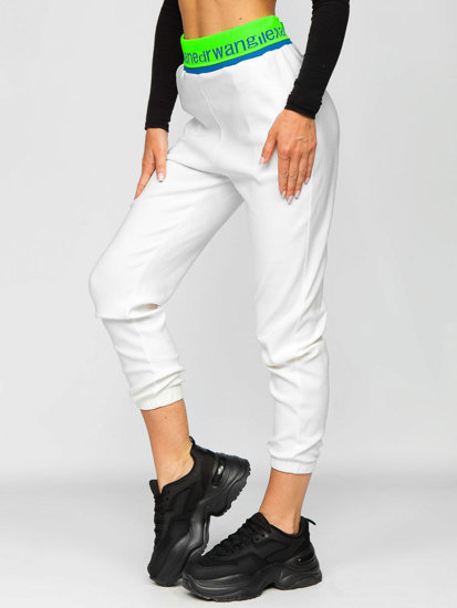 Pantaloni da tuta da donna bianco Bolf H1007A