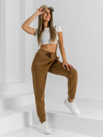 Pantaloni da tuta da donna marrone Bolf HL540