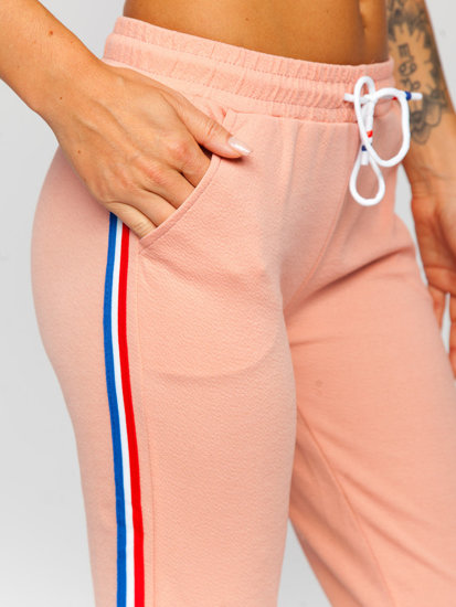 Pantaloni da tuta da donna rosa chiaro Bolf YW01020