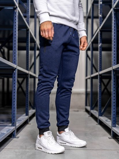 Pantaloni da tuta da uomo blu Denley AM72