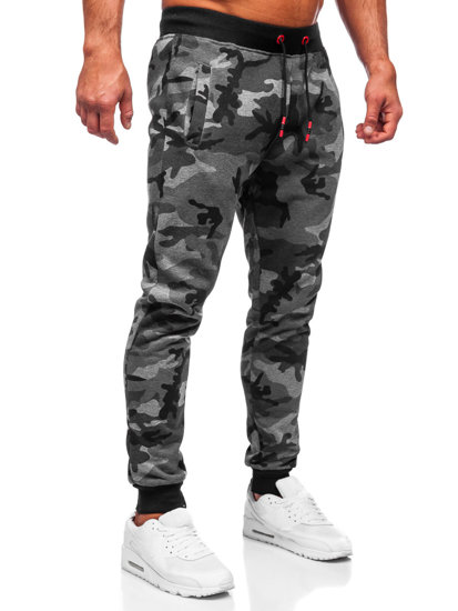 Pantaloni da tuta da uomo mimetico-grafite Bolf KZ15