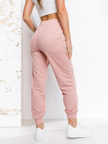 Pantaloni da tuta jogger da donna rosa Bolf W7822