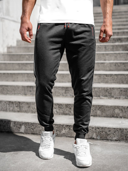 Pantaloni della tuta jogger da uomo nero Bolf K10338A