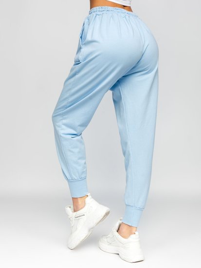 Pantaloni di tuta da donna celesti Bolf 0011