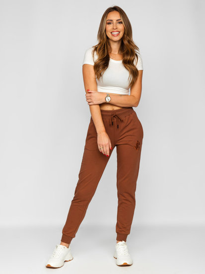 Pantaloni di tuta da donna cioccolato Bolf VE32