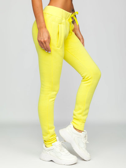 Pantaloni di tuta da donna gialli Bolf CK-01