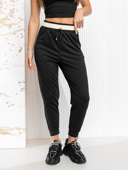 Pantaloni di tuta da donna neri Bolf YY30NM