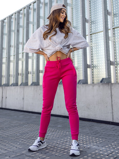 Pantaloni di tuta da donna rosa Bolf CK-01-19B