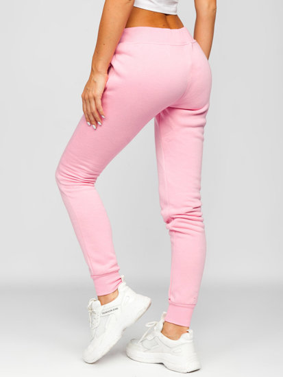 Pantaloni di tuta da donna rosa chiari Bolf CK-01