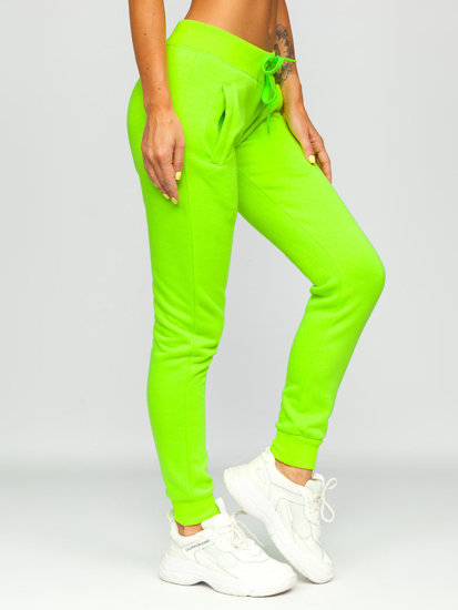 Pantaloni di tuta da donna verde-fluorescenti Bolf CK-01