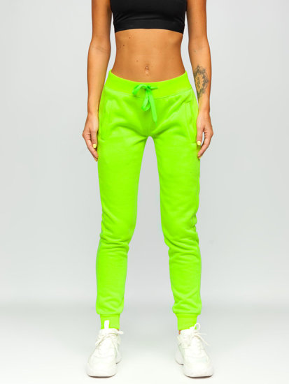 Pantaloni di tuta da donna verde-fluorescenti Bolf CK-01