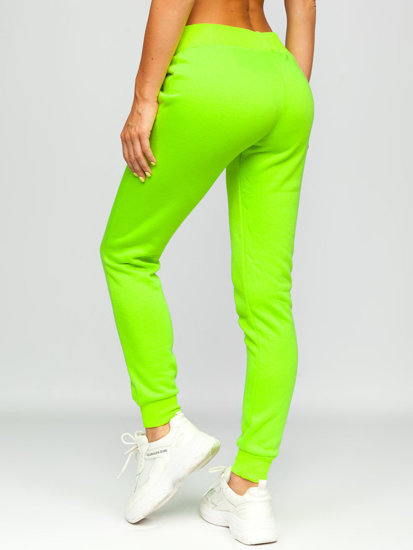 Pantaloni di tuta da donna verde-fluorescenti Bolf CK-01