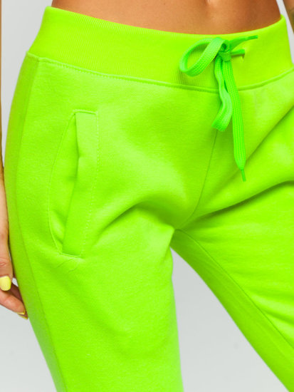 Pantaloni di tuta da donna verde-fluorescenti Bolf CK-01