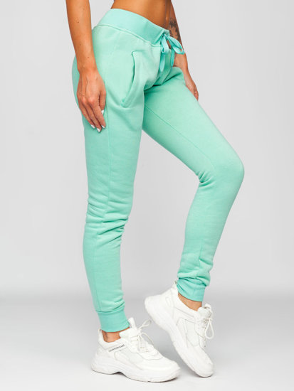 Pantaloni di tuta da donna verde menta Bolf CK-01