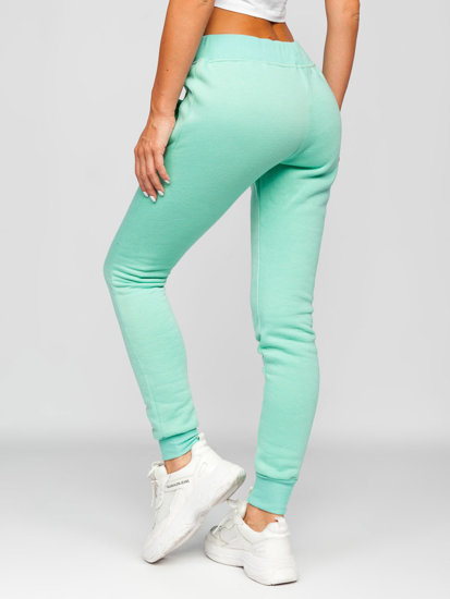 Pantaloni di tuta da donna verde menta Bolf CK-01