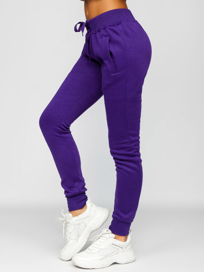 Pantaloni di tuta da donna viola Bolf CK-01