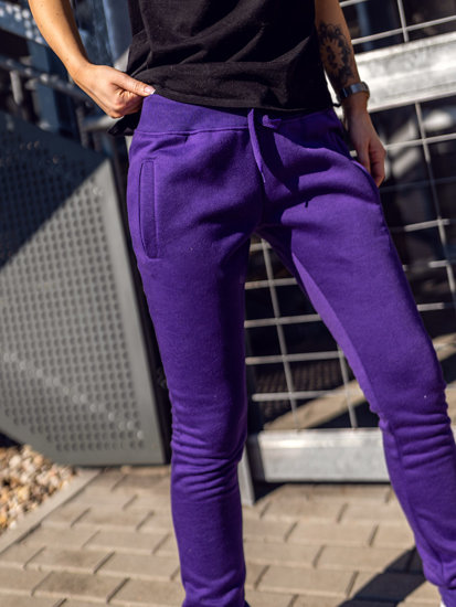 Pantaloni di tuta da donna viola Bolf CK-01B