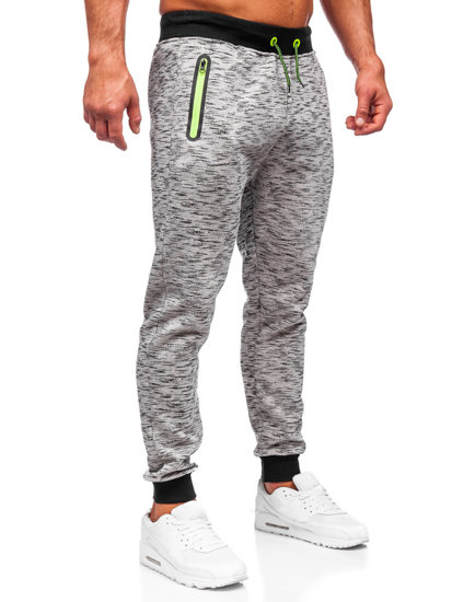 Pantaloni di tuta da uomo grigi Bolf 55037