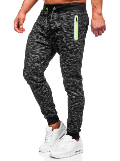 Pantaloni di tuta da uomo neri Bolf 55037