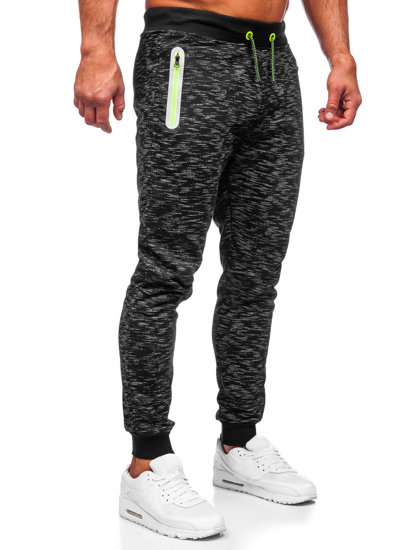 Pantaloni di tuta da uomo neri Bolf 55037