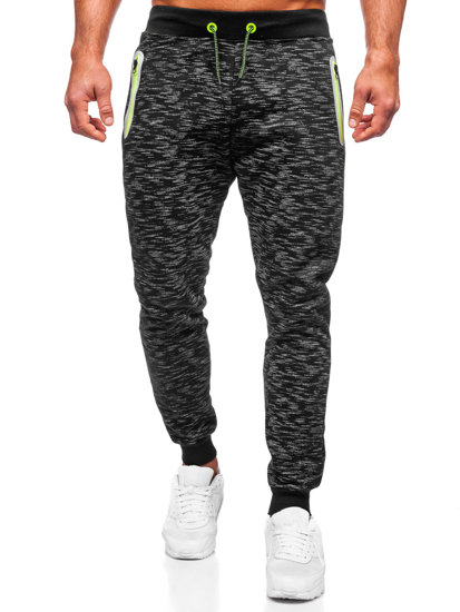 Pantaloni di tuta da uomo neri Bolf 55037