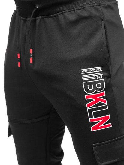 Pantaloni di tuta da uomo neri Bolf K10287