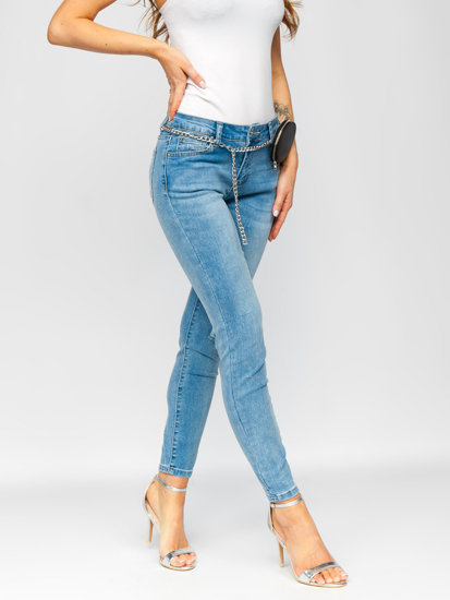 Pantaloni in denim da donna azzurri Bolf FL2165