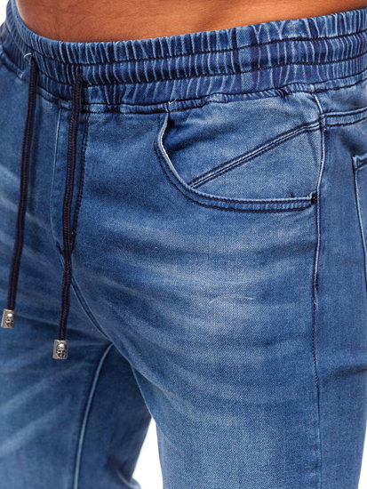 Pantaloni in denim jogger da uomo blu Bolf MP0052-2B