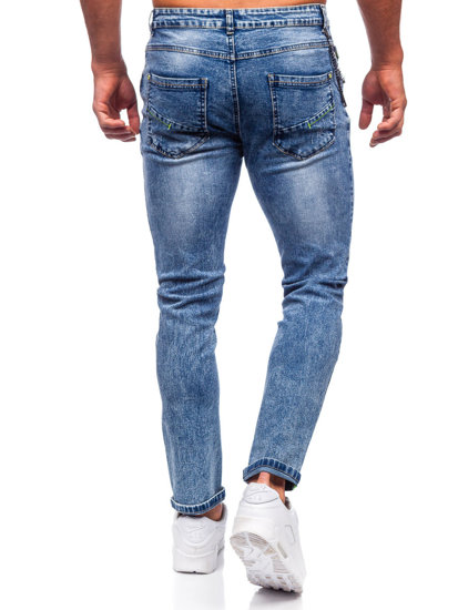 Pantaloni in denim regular fit da uomo blu Bolf HY1050