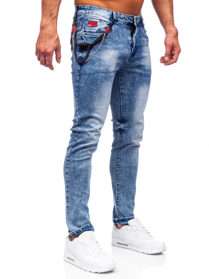 Pantaloni in denim regular fit da uomo blu Bolf HY1053