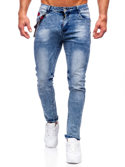 Pantaloni in denim regular fit da uomo blu Bolf HY1053