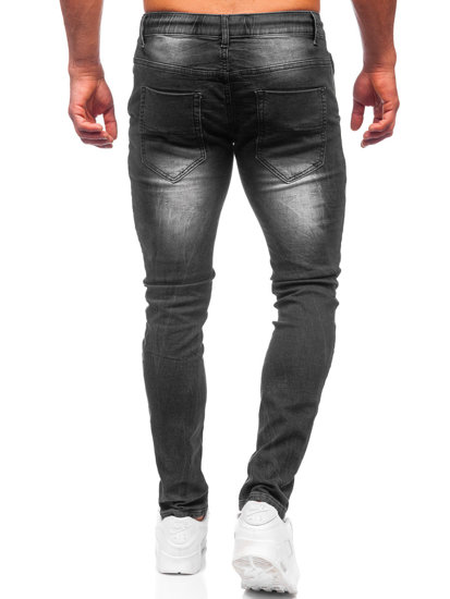 Pantaloni in denim regular fit da uomo neri Bolf MP004N