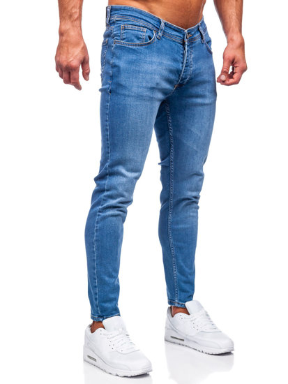 Pantaloni in denim slim fit da uomo blu Bolf R922