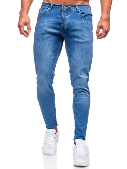 Pantaloni in denim slim fit da uomo blu Bolf R922