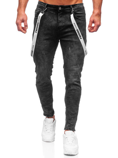 Pantaloni in jeans da uomo neri Bolf TF103