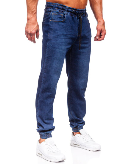 Pantaloni in jeans jogger da uomo blu Bolf 8130