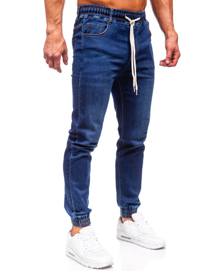 Pantaloni in jeans jogger da uomo blu Bolf 9080