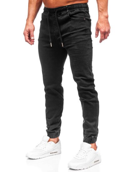 Pantaloni in jeans jogger da uomo nero Bolf 8111