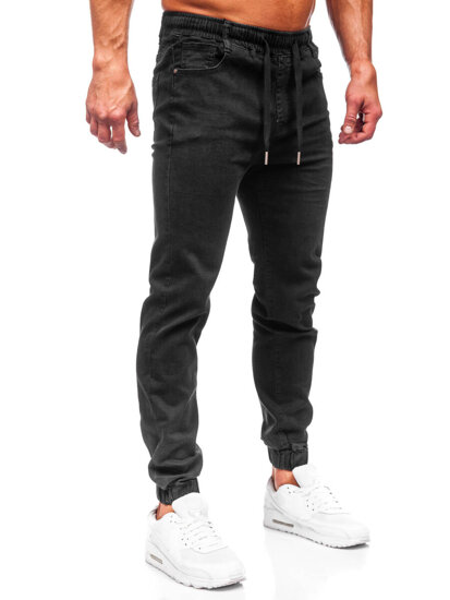 Pantaloni in jeans jogger da uomo nero Bolf 8111