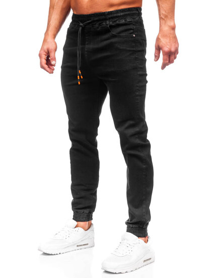 Pantaloni in jeans jogger da uomo nero Bolf 8112