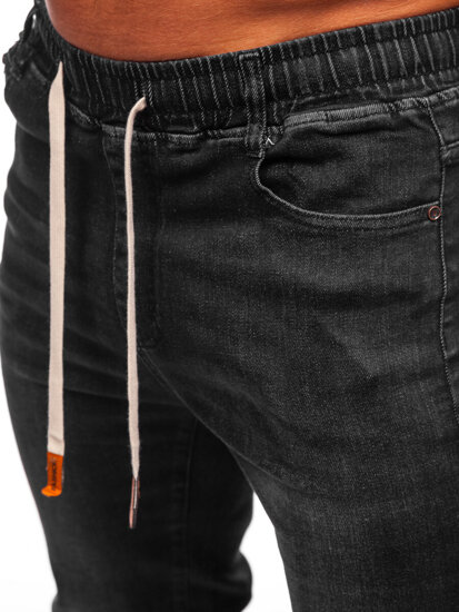 Pantaloni in jeans jogger da uomo nero Bolf 9070