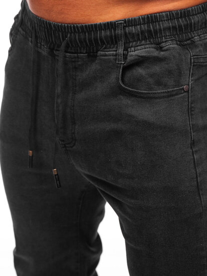 Pantaloni in jeans jogger da uomo nero Bolf 9102