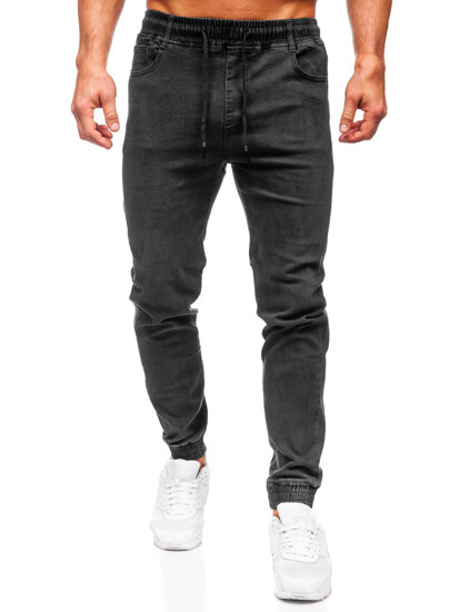 Pantaloni in jeans jogger da uomo nero Bolf 9102