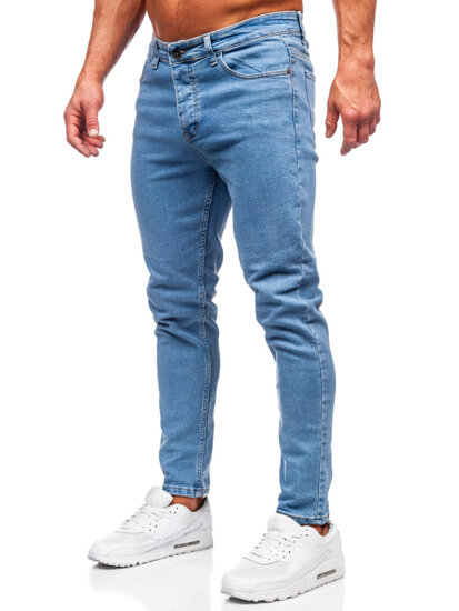 Pantaloni in jeans regular fit da uomo azzurro Bolf 6211