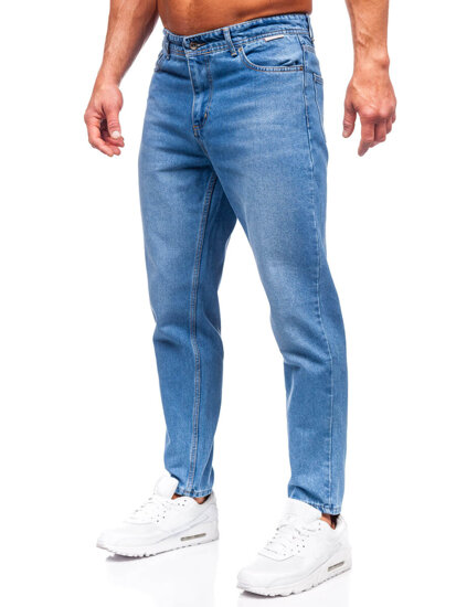 Pantaloni in jeans regular fit da uomo azzurro Bolf GT23