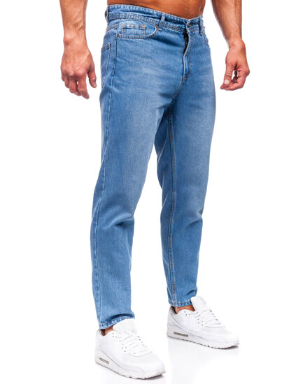 Pantaloni in jeans regular fit da uomo azzurro Bolf GT23