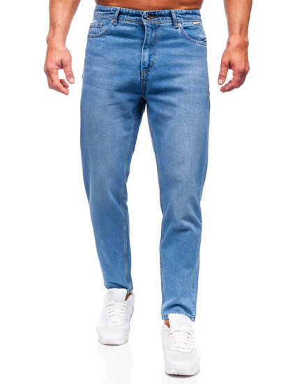 Pantaloni in jeans regular fit da uomo azzurro Bolf GT23